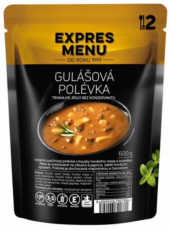 Gulášová polévka bez lepku 600 g Expres Menu